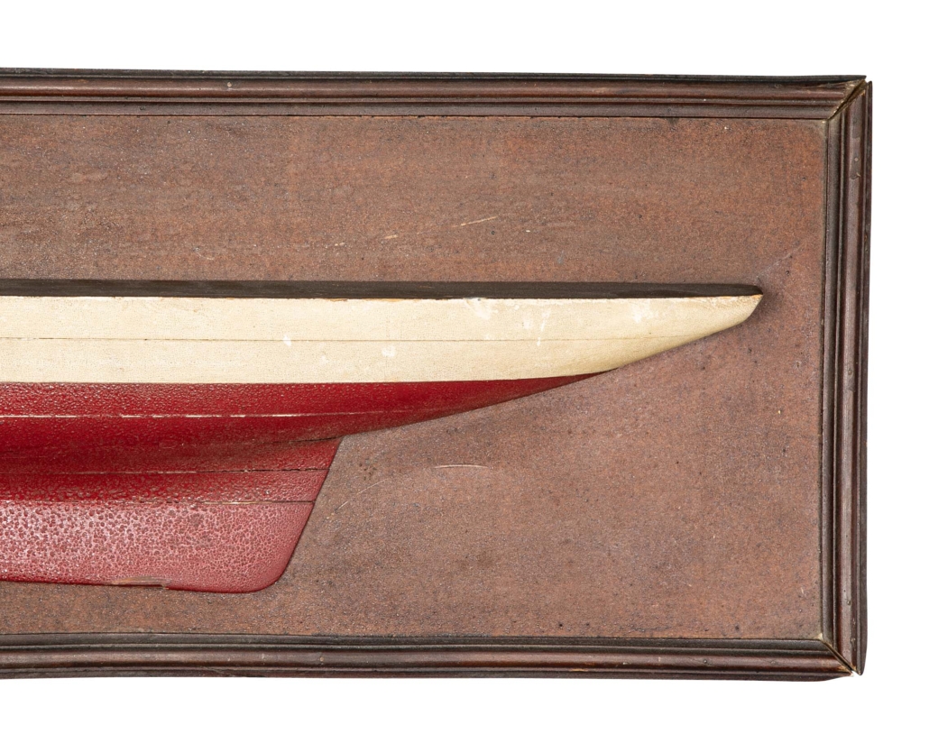 Half Hull Carved by Malcolm M. Crosby of an 1892 Yacht Half Hull Carved by Malcolm M. Crosby of an 1892 Yacht