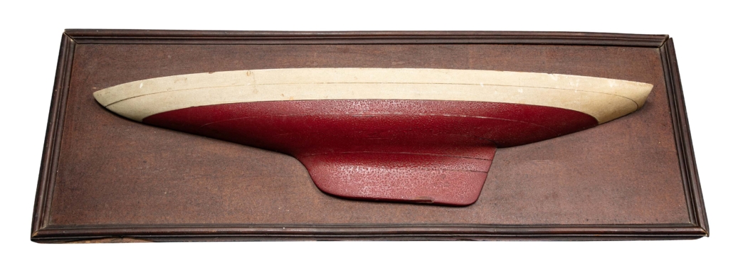 Half Hull Carved by Malcolm M. Crosby of an 1892 Yacht Half Hull Carved by Malcolm M. Crosby of an 1892 Yacht